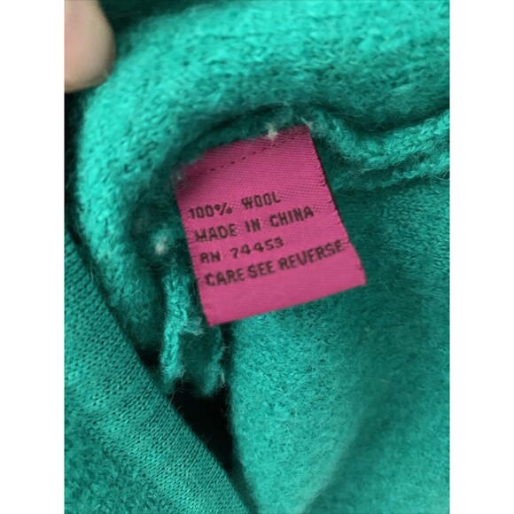 Vintage "ADIEU" by Philip & Jane Gordon Women's Wool Jacket Green Size Medium - Picture 5 of 6